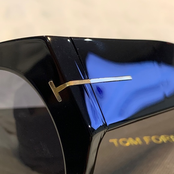 Tom Ford Black and Gold Sunglasses - Picture 7 of 12